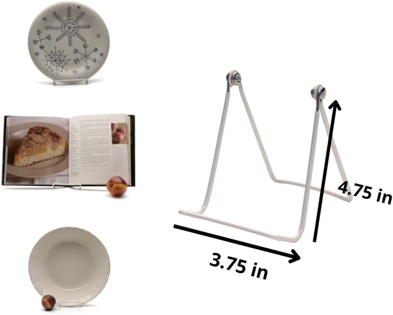 KINGDOM SOLUTIONS Made in USA 6-Pack Sturdy & Durable Adjustable White Metal Easels to Display Books, Frames, Comics, Plates & More - Unique on The Market - Image 2